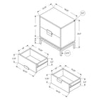 Monarch Specialties - 3493 Table D'Appoint - 24 po H/Marbre Beige/Metal Or-Table d'appoint polyvalent peut-être utiliser comme table d'appoint ou table de chevet