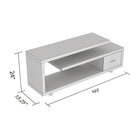 Safdie & Co Meuble TV Staggered Concept avec 1 tiroir - Cappuccino-Garde tous vos médias électroniques et multimédias organisés et stockés