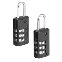 Master Lock 20mm Wide Définissez votre propre combinaison de serrure, type A à clé, paquet de 2-Serrure à bagages