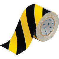 Ruban de marquage au sol ToughStripe, noir/jaune, 4 larg. x 100 long. (po x pi)-4 pouces de largeur x 100 pi de longueur