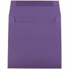 JAM Paper Enveloppes carrées format invitation avec fermeture gommée, 6 x 6 po, violet foncé, 1000/paquet-Taille : 6 x 6 (po)