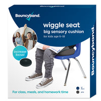 Bouncyband Coussin sensoriel Big Wiggle Seat, Gris Foncé-Permet tranquillement le mouvement, permettant aux élèves d’être productifs tout en travaillant