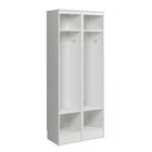 Prepac - Meuble de rangement étroit pour vestibule - blanc - ensemble de 2-Offerte en finis gris vieilli (DRON-0015-2M) et blanc (WRON-0015-2M)