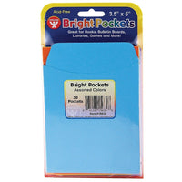 Pochettes de bibliothèque Hygloss 3,5" x 4,875" non adhésives, paquet de 180-30 pochettes par paquet, 3 de chacune des 10 couleurs