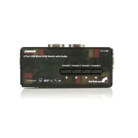 StarTech.com - Commutateur KVM USB professionnel avec câbles et audio, 4 ports, noir-Alimentation du KVM à partir des ordinateurs auxquels il est connecté, ne requérant ainsi aucun adaptateur d’alimentation