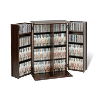 PrepacMC – Armoire de rangement multimédia verrouillable avec portes de style Shaker, espresso-Espresso