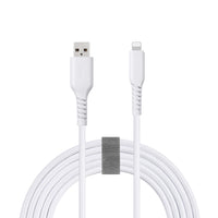Basic Tech - Câble Lightning Tressé de 6 pi - Blanc-Câble de charge rapide C89