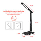 ShoppingAll - Lampe de Bureau LED Multi-Fonctionnelle avec Chargeur Sans Fil Qi - Noir-Puissance de 9W