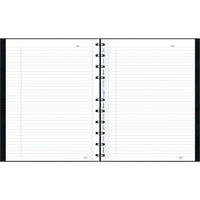 Blueline − Cahier de notes à couverture rigide MiracleBind − 11 po x 91/16 po − noir − 150 pages-Reliure spirale double avec couverture rigide d’aspect lézard.