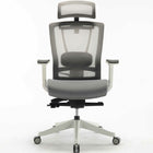 MotionGrey - Cloud Mesh Series - Chaise de bureau ergonomique pour bureau d'ordinateur executif - Blanc-Dos en maille pour la respirabilite, siege en tissu à tissage serre, coussin en mousse moulee à froid pour le soutien.