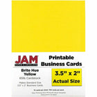 JAM Paper - Cartes de visite imprimables, 3-1/2 po x 2 po, jaune, paquet de 100-Couleur: jaune