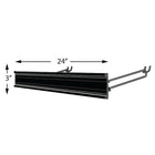 Azar Displays – Porte-affiche prolongé, 3 x 24 po (600324-BLK)-Métal noir
