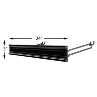 Azar Displays – Porte-affiche prolongé, 3 x 24 po (600324-BLK)-Métal noir