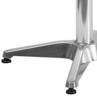 Flash Furniture – Table ronde de 27,5 po en aluminium avec base, intérieur/extérieur (TLH0522)-Dessus de table en acier inoxydable lisse
