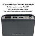NXT Technologies - Chargeur USB de 10 000 mAh de - noir-Le voyant lumineux à DEL indique lorsque votre appareil est en cours de chargement