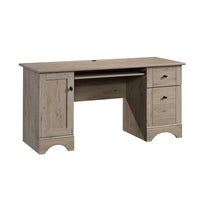Sauder 59"W La Collection Sauder Select Bureau - Finition Laurel Oak-Tablette coulissante pour clavier/souris avec glissières métalliques et butées de sécurité