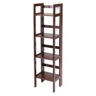 Winsome – Étagère pliante à 4 niveaux, étroite, fini noyer antique-Utilisez-la dans la salle de bains pour vos serviettes, dans la chambre des enfants pour leurs jouets ou dans votre bureau pour y ranger des livres et des dossiers.
