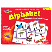 TREND enterprises - jeu de correspondance alphabétique-Ensemble de plateaux de jeu et de cartes assorties pour salle de classe, établissement de soins ou à domicile pour enseigner le vocabulaire anglais de base