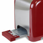 Kenmore - Grille-pain 2 tranches - Acier inoxydable rouge et argent-Le levier à haute levee vous permet de retirer en toute securite de petits morceaux de pain grille