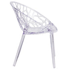 Chaise d’appoint transparente empilable série Specter (FH-156-APC-GG)-Finition cristal transparent