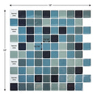 CTG Brands Square Glossy Wall Tile, 10" x 10", Blue, 6 Pack-Polyvalent: utilisez les collants muraux pour dosseret à peler et coller pour les murs d'évier de cuisine, le dosseret de salle de bain, les murs de chambre à coucher, la buanderie, l'escalier ou sur toute autre surface plane non poreuse