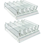 Azar - Plateau cosmétique de bac à diviseur haut réglable - Clear - Paquet de 2-Vendu en paquets de: 2