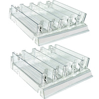 Azar - Plateau cosmétique de bac à diviseur haut réglable - Clear - Paquet de 2-Vendu en paquets de: 2