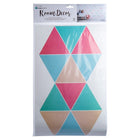 CTG – Autocollants muraux à motif triangles, rose/turquoise-Dimension parfaite: les décalques globales mesurent 28cm L x 48,5cm H (11,02" L x 19,1" H) et peuvent être placées dans n'importe quel ordre sur le mur