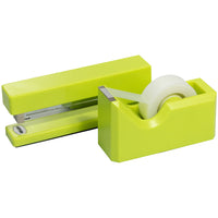 JAM Paper - Office & Desk Ensembles d'agrafeuses et de distributeurs de ruban adhésif - Vert lime-Couleur : vert citron