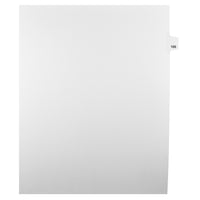 Markmaker - Intercalaires imprimes Legal, Blanc, 1/25th coupe, format lettre, sans trous, 25 tabs/PQT, 5 PQT/Boite, Numero 105-Intercalaires imprimes Legal