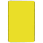 Flash Furniture – Table d’activités rectangle 30 x 60 po, stratifié haute pression 1,25 po, pattes préscolaires réglables, jaune-Forme : rectangulaire