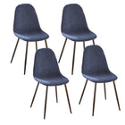 FurnitureR - Chaise de salle manger bleue, ensemble de 4, CHARLTON-34.3‘*16.3'*17.5“