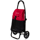 Playmarket, Go Two, Chariot Utilitaire Compact - Cerise/Noir Se Plie Sac Amovible/Remplaçable-Guidon avec mousse antiderapante