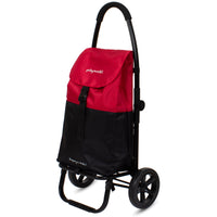 Playmarket, Go Two, Chariot Utilitaire Compact - Cerise/Noir Se Plie Sac Amovible/Remplaçable-Guidon avec mousse antiderapante