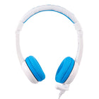 BuddyPhones School - Bleu-Pliable, avec un câble de 1,4 m de long et un BuddyJack intégré pour partager.