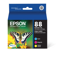Epson - Cartouches d'encre 88 - Cyan/Magenta/Jaune-Qualité photo supérieure à celle des photos de labo