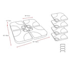 CorLiving – Poids de base de parasol PPU-902-U, noir-Dimensions : 3 haut. x 40 larg. x 40 prof. (po)