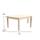 Flash Furniture - Table d'activites trapezoïdale Bright Beginnings de qualite commerciale en bois pour salle classe (MKME088017)-Bois certifie Greenguard pour de faibles emissions de COV