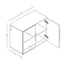 Prepac – Armoire de rangement supérieure 30 po HangUps, gris-Poignées au fini nickel satiné