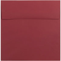JAM Paper Enveloppes simples, 8,5 x 8,5 po, rouge foncé, 250/paquet-Enveloppes simples rouge foncé