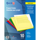 QuickFit - Chemise pour projet QuickFitMD - format lettre - jaune - 10/pqt-Matériau en polypropylène