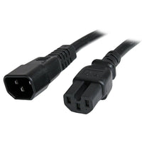 StarTech Câble dâââ€š¬ââ€ž¢alimentation de calibre 14 AWG pour ordinateur, IEC C14 vers IEC C15, 3 pi-Puissance admissible maximale, pour les appareils de plus grande taille