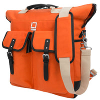 Lencca Phlox Sac à Dos ,  Poids léger Mode Sac à Dos, Convient aux ordinateurs portables jusqu'à 15,6 po, Orange-Poignée supérieure. Sac à dos. Messager