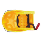 Rubbermaid Wavebrake 26/35 Quart seau et essoreuse Downpress Combo, jaune-Poignées intégrées et rebord d'évier Soulevez et videz le seau à franges facilement, sans effort.