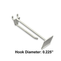 Azar Displays – Crochet de panneau perforé rempli de verre de nylon, 6 po, blanc, 50/ensemble (800016-WHT)-Convient au panneau perforé suspendu standard ou mur à lattes