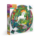 eeBoo - Pièce et Love Jardin de Licornes - 500 Pièces-La taille du puzzle est de 23 pouces de diamètre une fois terminé