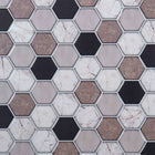 CTG Brands Hexagon Wall Tile, 10" x 10", Grey Stone, 6 Pack-Ensemble : livré dans une boîte de 6 feuillets de carreaux muraux de qualité supérieure, adaptés aux surfaces lisses et propres