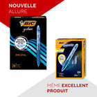 BIC - Stylos Gelocity à encre gel - rétractables - 0,7 mm - bleu - paquet de 12-Le corps translucide tendance vous permet de voir la quantité d’encre restante.