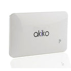 Akiko - Batterie externe à 2 ports de 9000 mAh, 5 x 3 po, blanc-Bloc-pile mince et facile à transporter pour fournir une pile externe à votre téléphone sans être volumineux