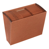 Pendaflex Classeur expansible, format lettre, jan.-déc., fibre rouge, ouvert-Ces classeurs portatifs ont des sections intégrées pour classer lettres, petits messages, chèques et courrier.